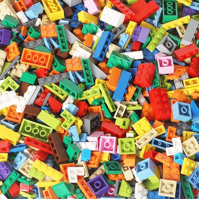 Building Blocks Compatible with Lego Classic in random color, 500 Pieces