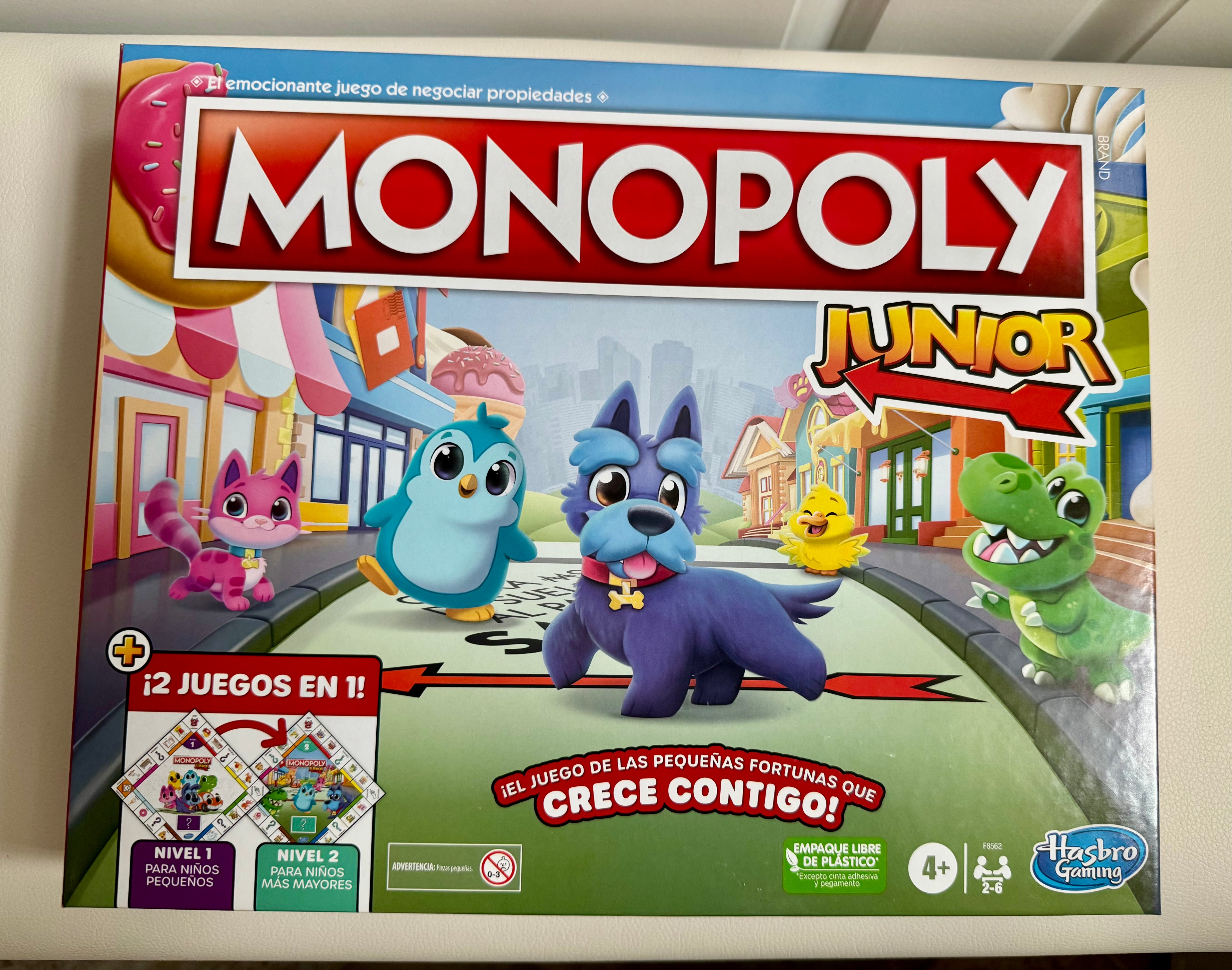 HASBRO MONOPOLY JUNIOR 2 IN 1 GAME (SPANISH VERSION)
