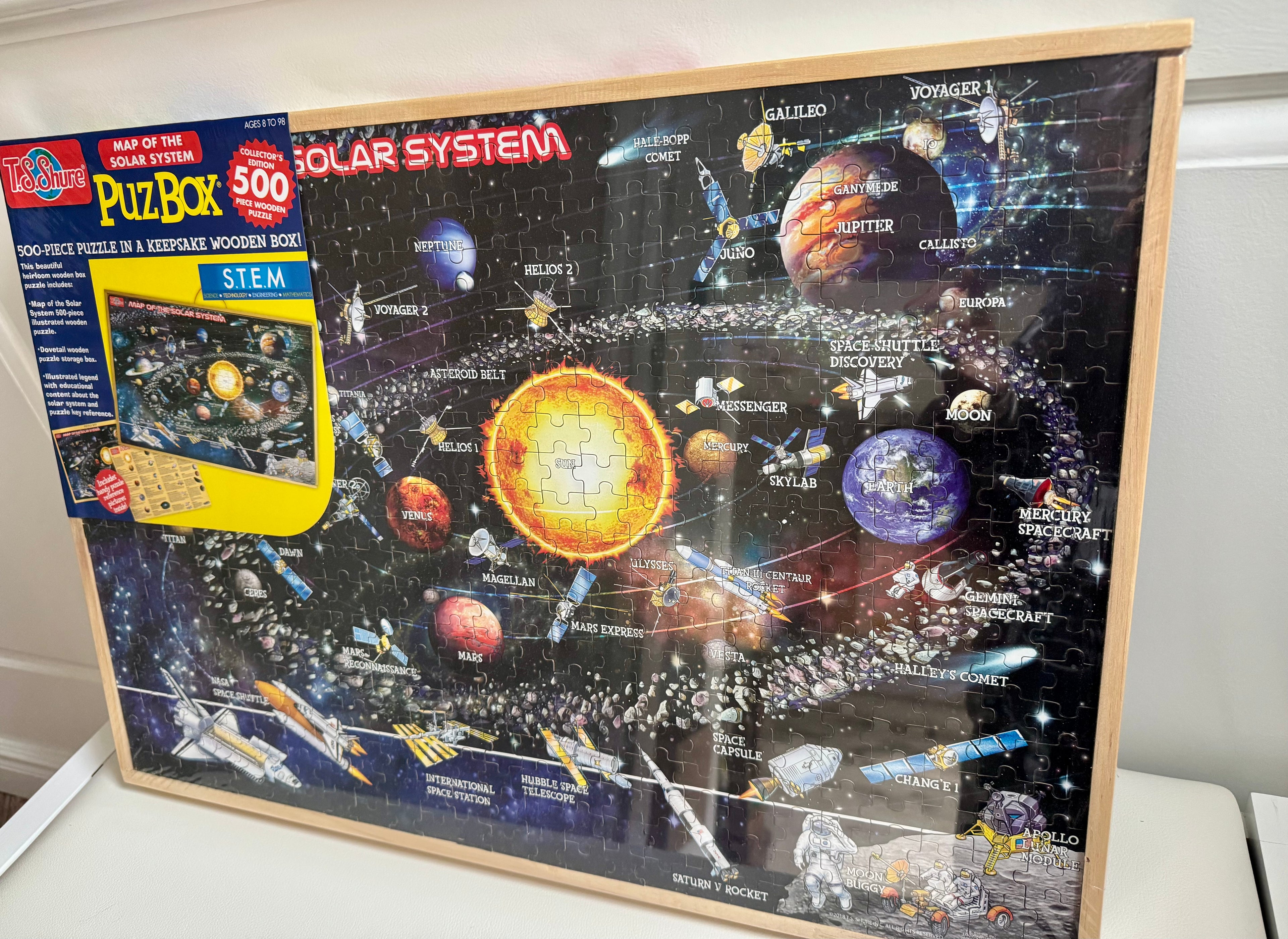 T.S.Shure 25 x17" Solar System 500 pc Wood Puzzle + Collector Box Edition New