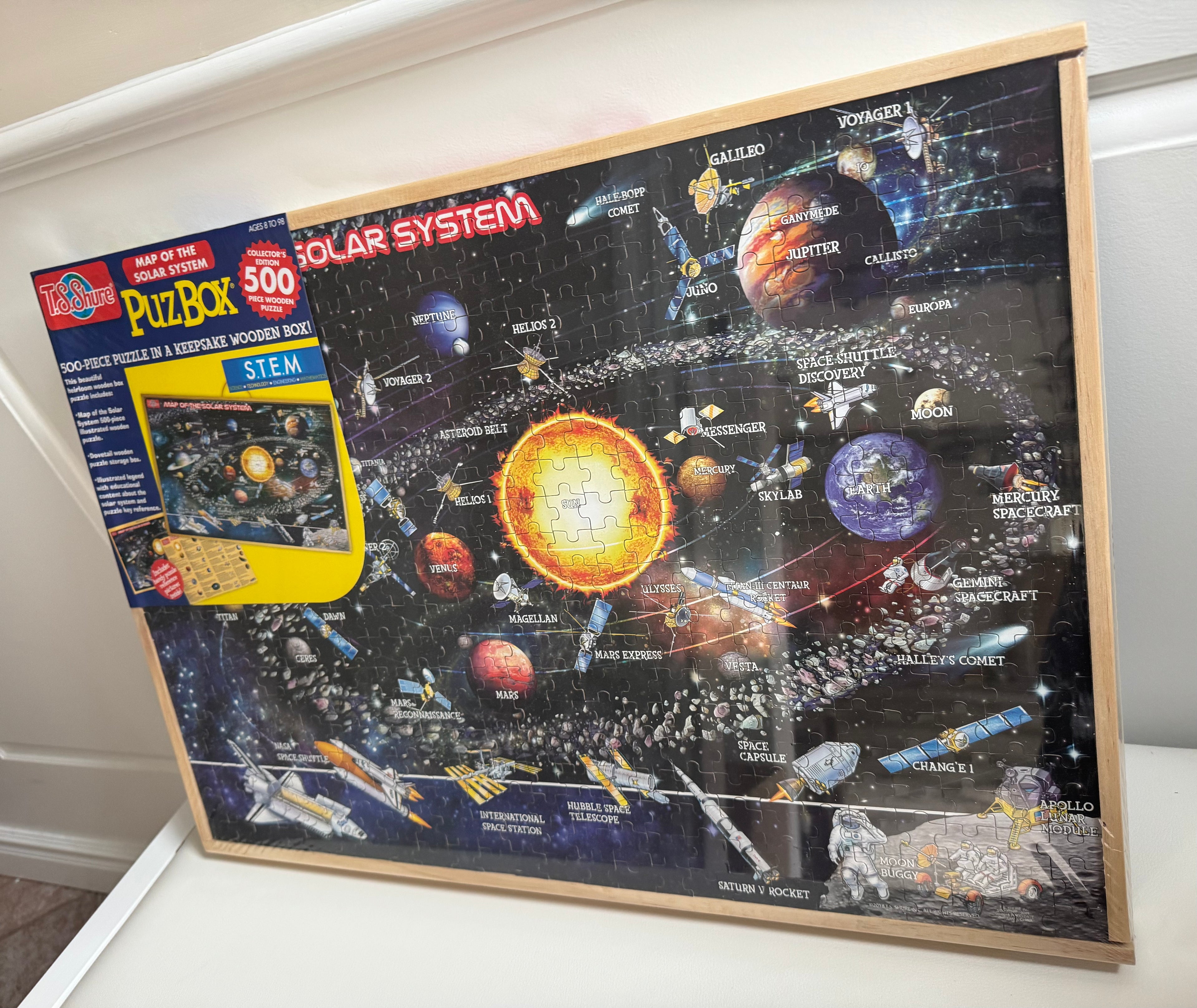 T.S.Shure 25 x17" Solar System 500 pc Wood Puzzle + Collector Box Edition New