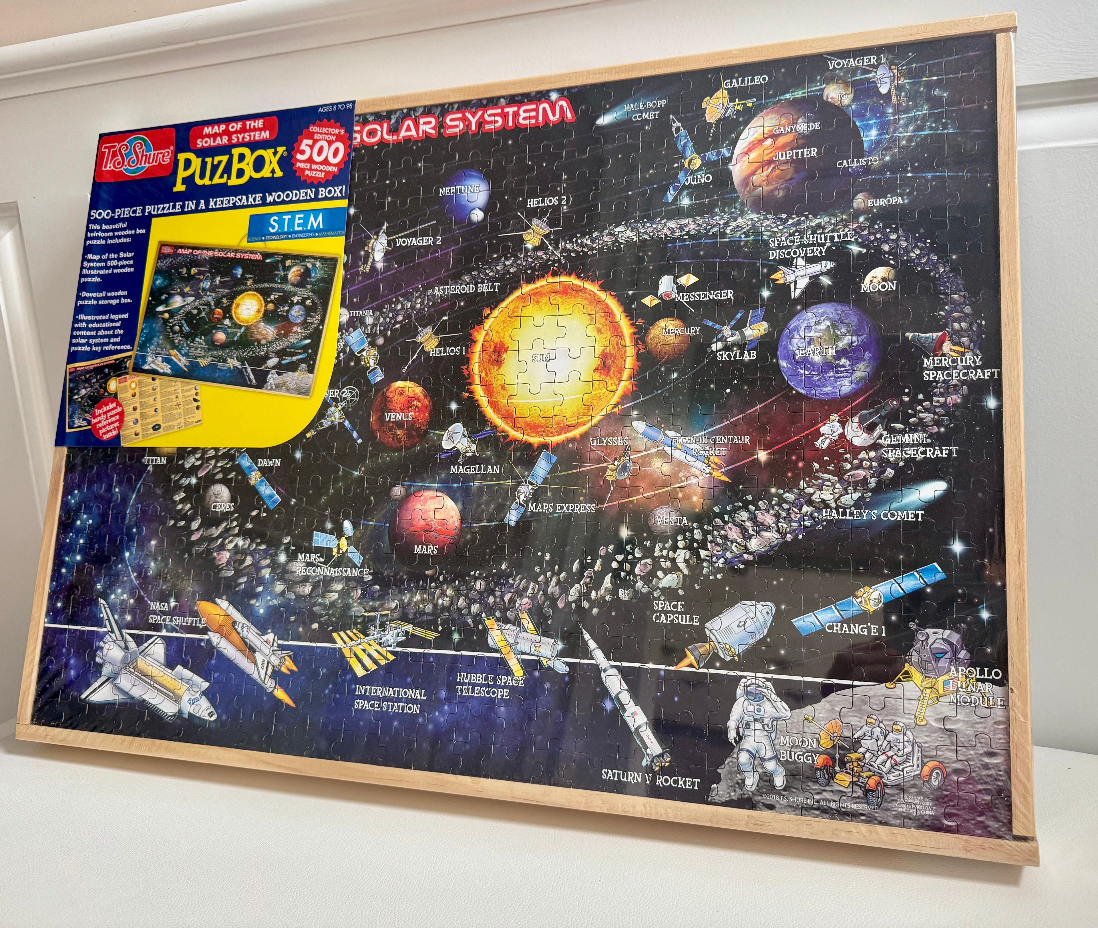 T.S.Shure 25 x17" Solar System 500 pc Wood Puzzle + Collector Box Edition New