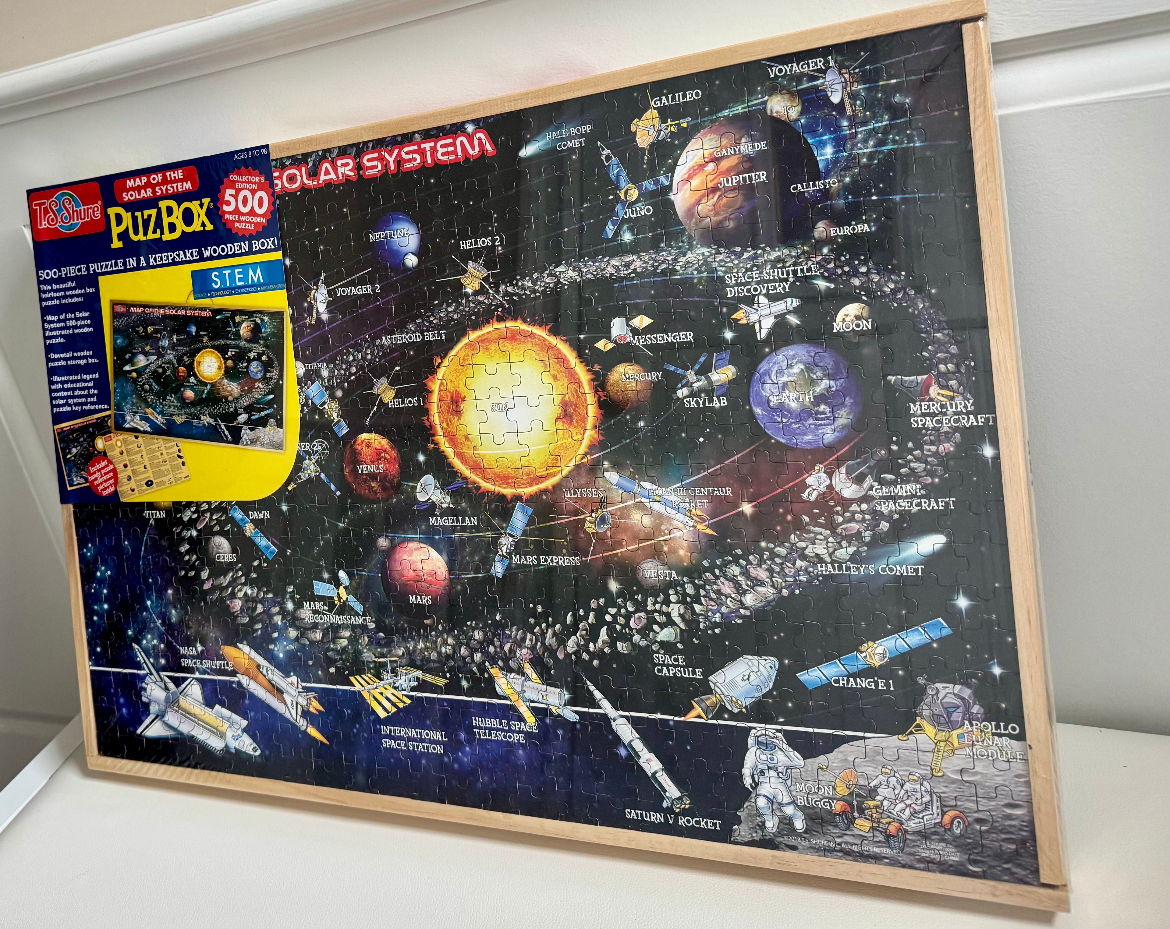 T.S.Shure 25 x17" Solar System 500 pc Wood Puzzle + Collector Box Edition New